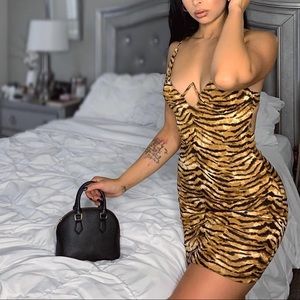 Fashion Nova Tiger Print Mini Dress